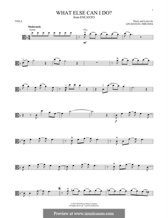 What Else Can I Do? (from Encanto): para viola by Lin-Manuel Miranda