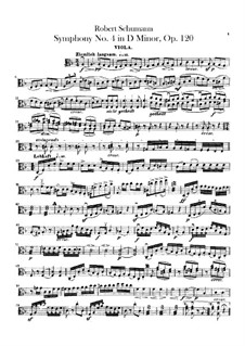 Symphony No.4 in D Minor, Op.120: parte viola by Robert Schumann