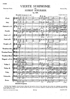 Symphony No.4 in D Minor, Op.120: movimento I by Robert Schumann
