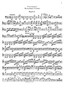 Overture: parte fagotes by Franz Schubert