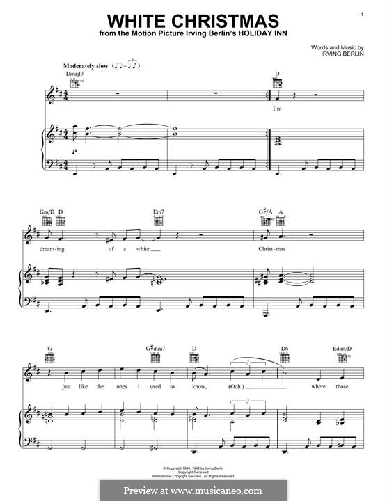 Vocal version: Para vocais e piano (ou Guitarra) by Irving Berlin