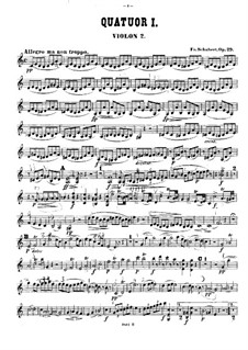 String Quartet No.13 in A Minor 'Rosamunde', D.804 Op.29: violino parte II by Franz Schubert