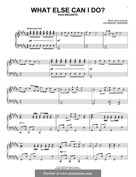 What Else Can I Do? (from Encanto): Para Piano by Lin-Manuel Miranda