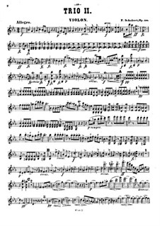 Piano Trio No.2 in E Flat Major, D.929 Op.100: parte do violino by Franz Schubert