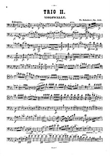 Piano Trio No.2 in E Flat Major, D.929 Op.100: parte violoncelo by Franz Schubert