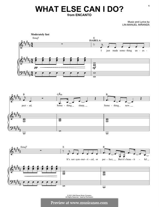 What Else Can I Do? (from Encanto): Para vocais e piano by Lin-Manuel Miranda