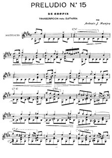 No.15 in D Flat Major: Para Guitarra by Frédéric Chopin