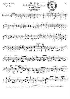 La fille du régiment (The Daughter of the Regiment): melodias selecionadas para guitarra by Gaetano Donizetti