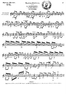 Marin Faliero. Selected Themes, for Guitar: Marin Faliero. Selected Themes, for Guitar by Gaetano Donizetti