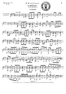 I puritani (The Puritans): melodias selecionadas para guitarra by Vincenzo Bellini