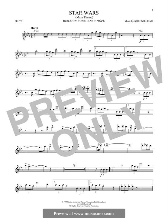 Star Wars (Main Theme): para flauta by John Williams
