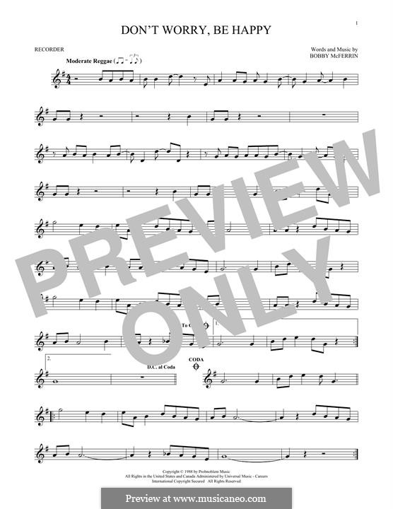 Don't Worry, Be Happy: para gravar by Bobby McFerrin