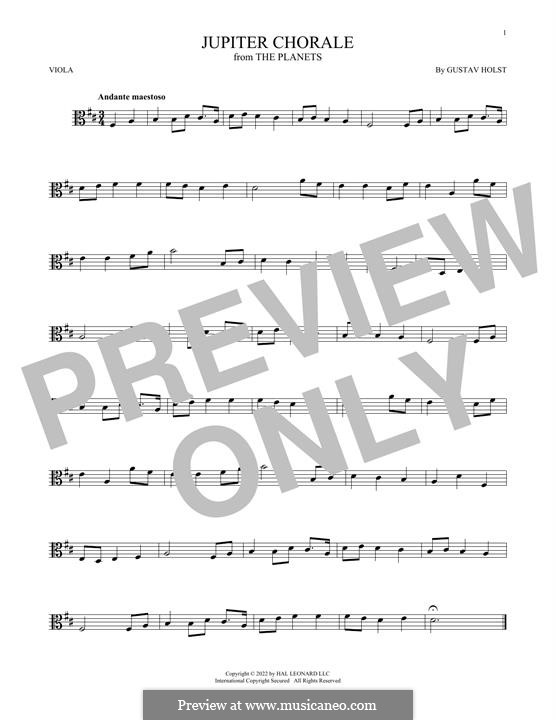 Jupiter: para viola by Gustav Holst