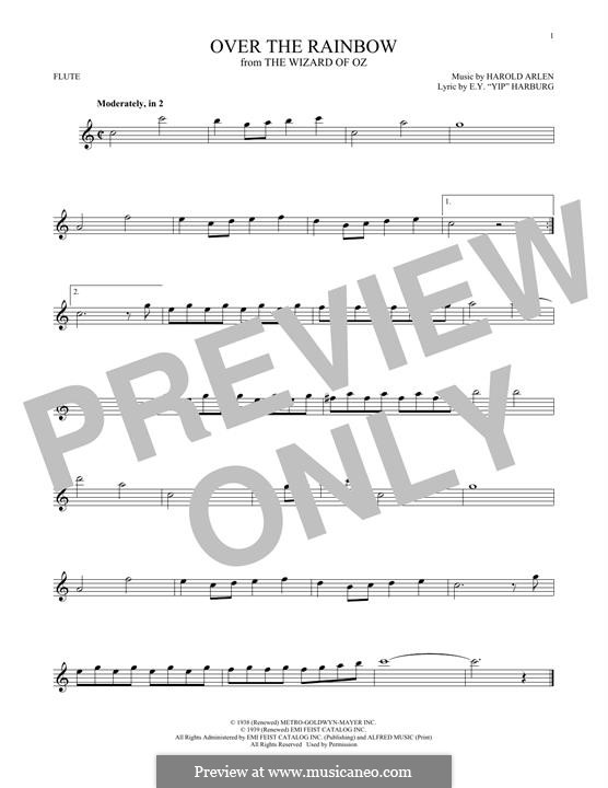 Instrumental version: para flauta by Harold Arlen