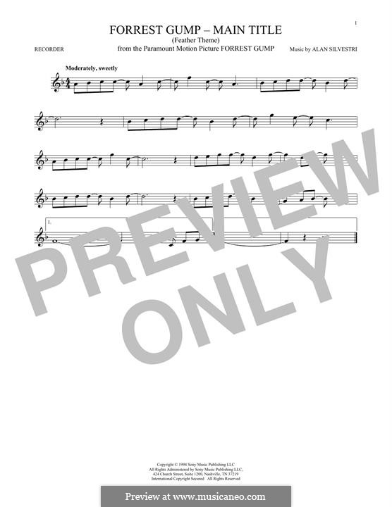 Forrest Gump Suite (Theme): para gravar by Alan Silvestri