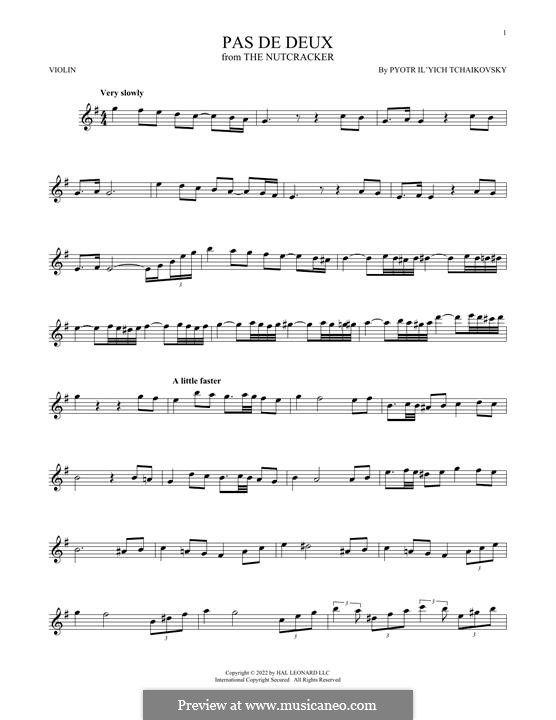 No.14 Pas de deux: para violino by Pyotr Tchaikovsky