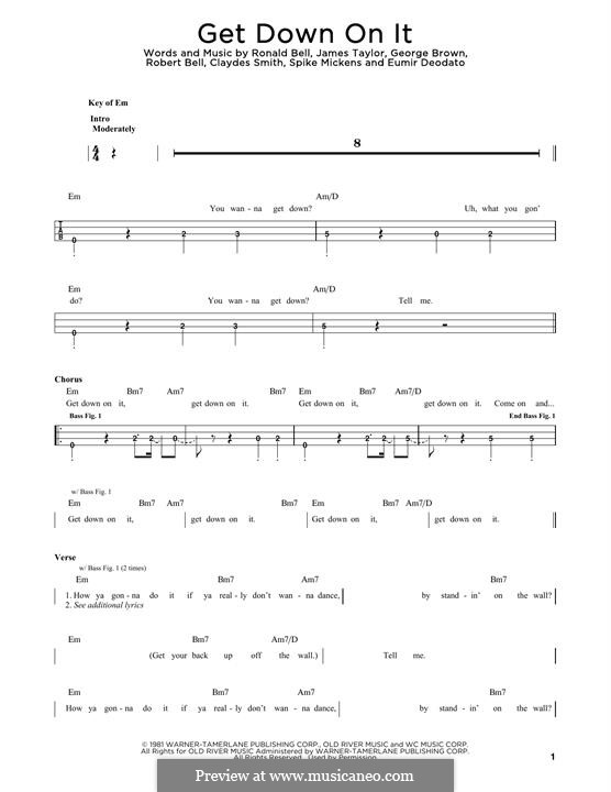 Get Down On It (Kool and The Gang): para baixo com guia by James Taylor, Charles W. Smith, Eumir Deodato, George Brown, Robert Bell