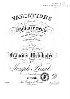 Variations on favorite valse, Op.3: Variations on favorite valse by Jos. Raab