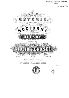 Rêverie-nocturne, Op.19: Para Guitarra by Giulio Regondi
