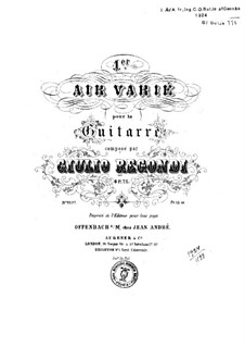 Air varié No.1, Op.21: Para Guitarra by Giulio Regondi