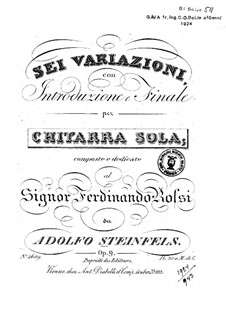 Variations, Op. 9: variações by Adolphe Steinfels