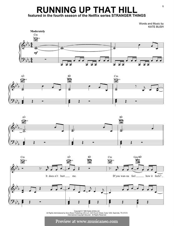 Running Up That Hill: Para vocais e piano (ou Guitarra) by Kate Bush