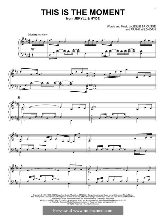 This Is The Moment (from Jekyll And Hyde): Para Piano by Frank Wildhorn
