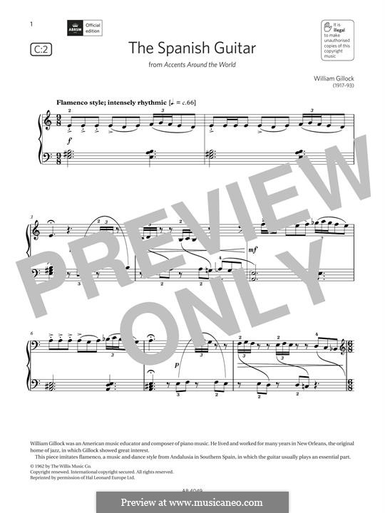 The Spanish Guitar: Para Piano by William Gillock