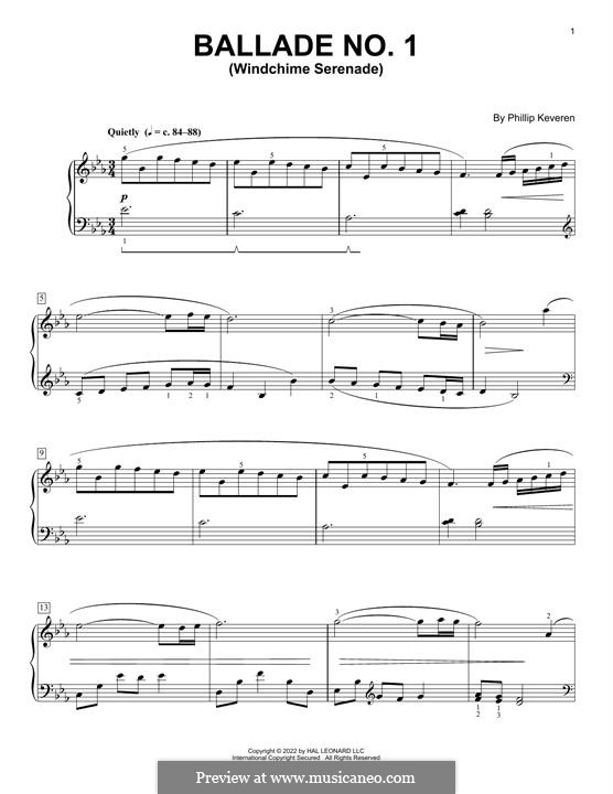 Ballade No.1 (Windchime Serenade): Ballade No.1 (Windchime Serenade) by Phillip Keveren