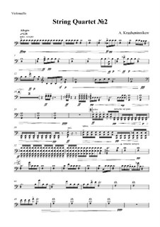 String Quartet No.2, Op.5: parte violoncelo by Alexey Krasheninnikov