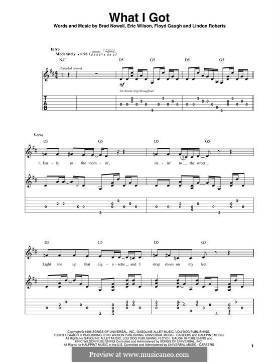 What I Got (Sublime): Para guitarra com guia by Brad Nowell, Eric Wilson, Floyd Gaugh, Lindon Roberts