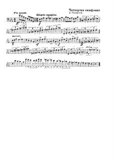 Symphony No.4 in E Flat Major, Op.48: parte para contrabaixo(Fragmento) by Alexander Glazunov