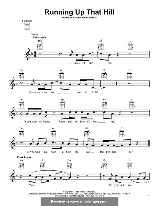 Running Up That Hill: para ukulele by Kate Bush
