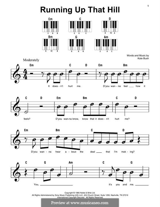 Running Up That Hill: Facil para o piano by Kate Bush