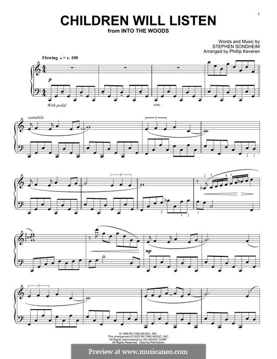 Children Will Listen: Para Piano by Stephen Sondheim