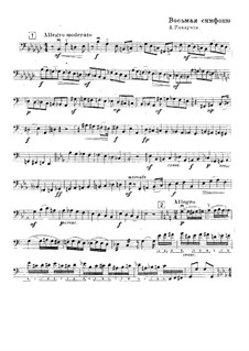 Symphony No.8 in E Flat Major, Op. 83: parte para contrabaixo(Fragmento) by Alexander Glazunov
