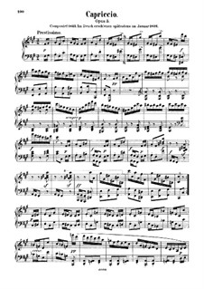 Capriccio in F Sharp Minor, Op.5: Para Piano by Felix Mendelssohn-Bartholdy