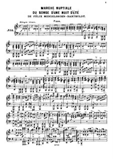 Wedding March: For harmonium and piano – piano part by Felix Mendelssohn-Bartholdy