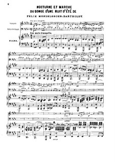 Nocturne and Wedding March: para trio de pianos by Felix Mendelssohn-Bartholdy