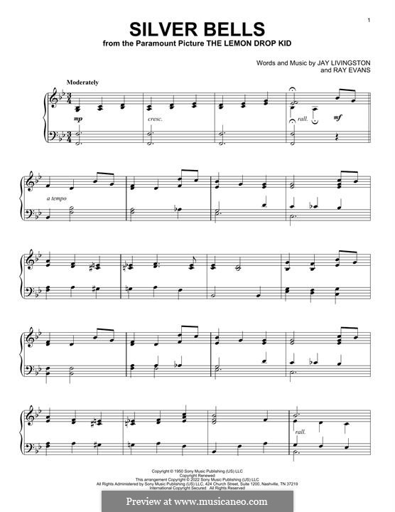 Piano version: para um único musico (Editado por H. Bulow) by Jay Livingston, Raymond Evans