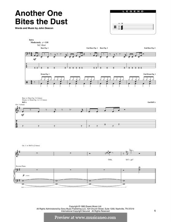 Another One Bites the Dust (Queen): Para guitarra com guia by John Deacon