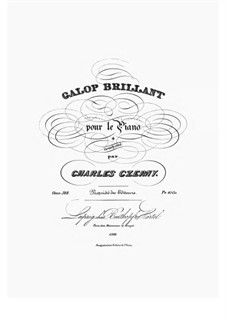 Galop Brillant, Op.598: Galop Brillant by Carl Czerny