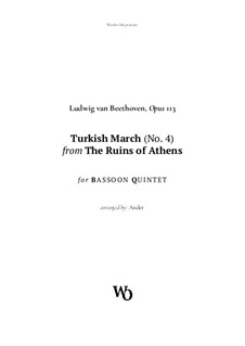 Turkish March: Para Quinteto de Fagotes by Ludwig van Beethoven