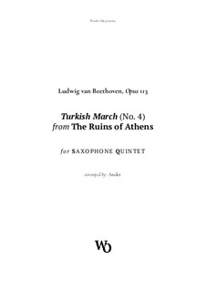 Turkish March: Para Quinteto de Sax by Ludwig van Beethoven