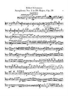 Symphony No.1 in B Flat Major 'Spring', Op.38: parte fagotes by Robert Schumann