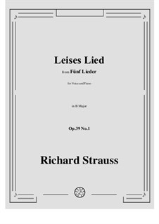 No.1 Leises Lied: B Major by Richard Strauss
