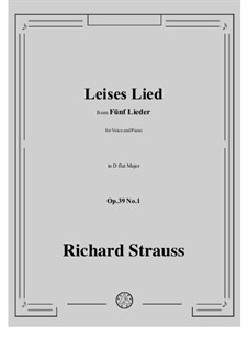 No.1 Leises Lied: D flat Major by Richard Strauss