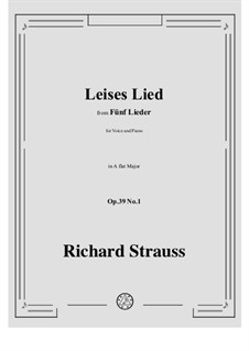 No.1 Leises Lied: A flat Major by Richard Strauss