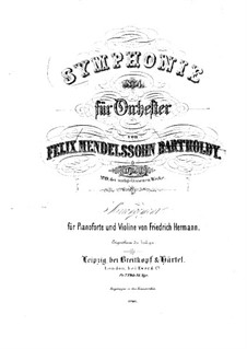 Symphony No.4 in A Major 'Italian', Op.90: versão para violino e piano by Felix Mendelssohn-Bartholdy