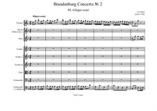Brandenburg Concerto No.2 in F Major, BWV 1047: movimento III by Johann Sebastian Bach